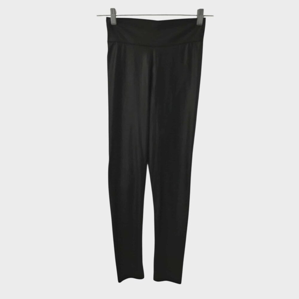 Nasty Gal Faux Leather Leggings Black Hot Pants Shiny High Waist‎ Womens Size 8